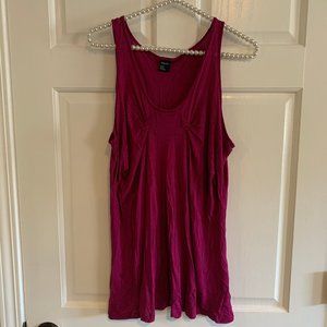 She Said... Ladies Fuchsia Sleeveless Tunic Tank Top Size M
